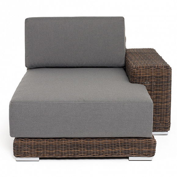 Капри кушетка из искусственного ротанга, цвет коричневый фото 2