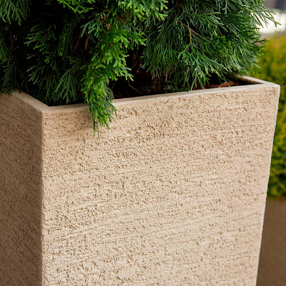 Кашпо Concretika Боул D52 H29 Эрозия желтый фото 3