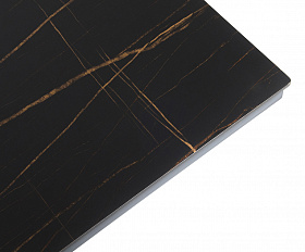 Рио стол из HPL 300х120см, цвет столешницы черный мрамор, угол R3мм