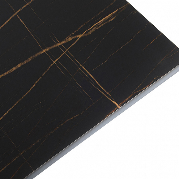 Рио стол из HPL 300х120см, цвет столешницы черный мрамор, угол R3мм фото 5