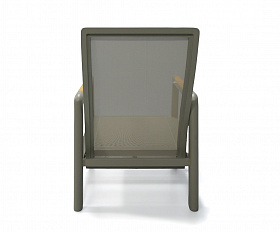 Бари кресло, каркас алюминий, цвет светло-серый