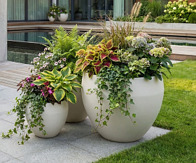 Кашпо TERRAFAKTURA Гира D60х51 Дюна