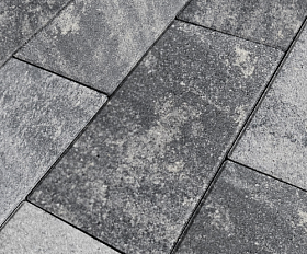 Тротуарная плитка Нобетек Широкоформатная 5П8ф 600x300x80 Колормикс №5 Антрацит