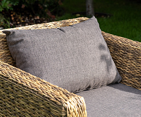 Капучино Сингл лаунж-зона из искусственного ротанга (гиацинт), цвет соломенный