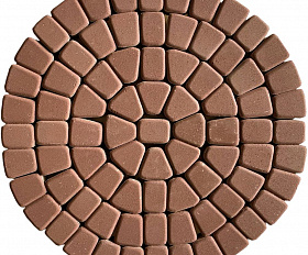 Тротуарная плитка 342 механический завод Классика круговая 60мм Коричневый