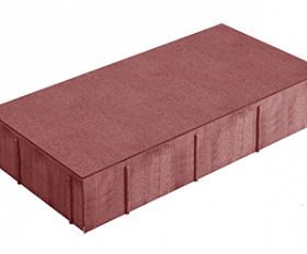 Тротуарная плитка Нобетек Широкоформатная 5П8ф 600x300x80 красно-коричневая