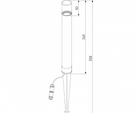 Уличный светильник Elektrostandard Hidden 35166/F черный