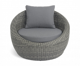 Барселона кресло из искусственного ротанга, цвет графит