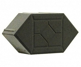 Тротуарная плитка 342 механический завод Ромб 80 мм Черный