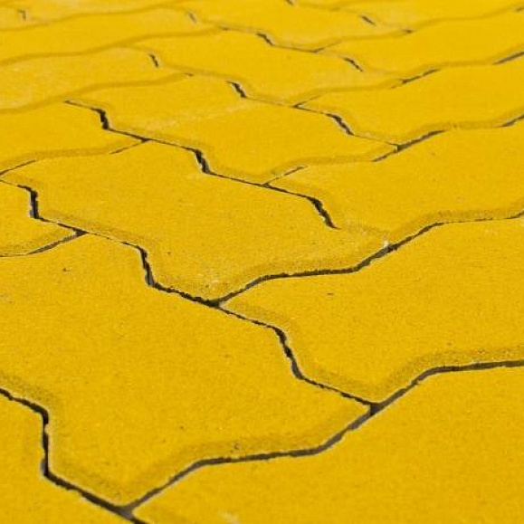 Тротуарная плитка Braer Волна 80 мм Желтый фото 1