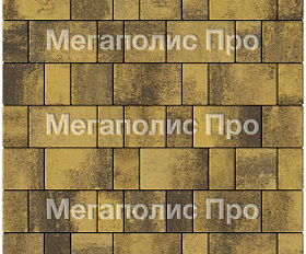 Тротуарная плитка Выбор Старый город Листопад 1Ф.8 80 мм Янтарь