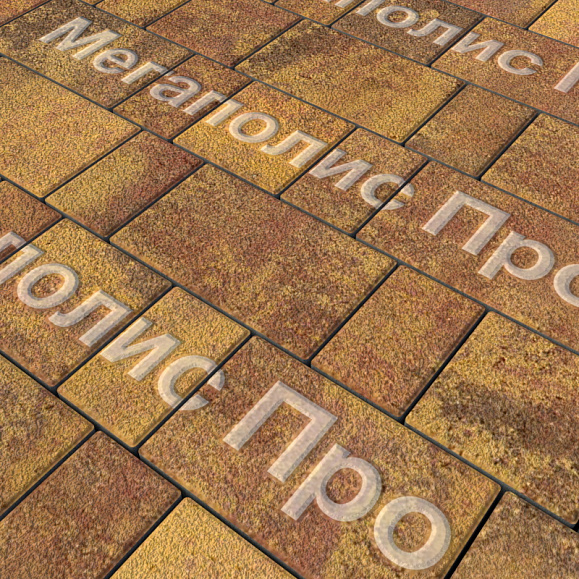Тротуарная плитка Выбор Старый город Листопад 1Ф.8 Гранит 80 мм. Осень фото 3