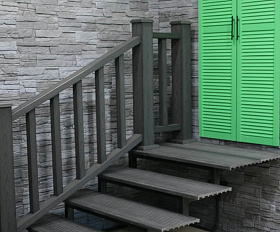 Ступень Экодэк Брайт 3D 4000 или 3000x320x23 мм, цвет Венге