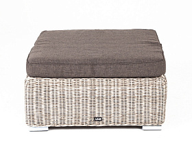 Лунго плетеная оттоманка с подушкой, цвет бежевый