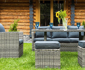 Комплект мебели Zoya Royal Family из искусственного ротанга, цвет серый