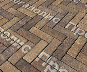 Тротуарная плитка Выбор Паркет Б.4.П.6 Листопад Мокко