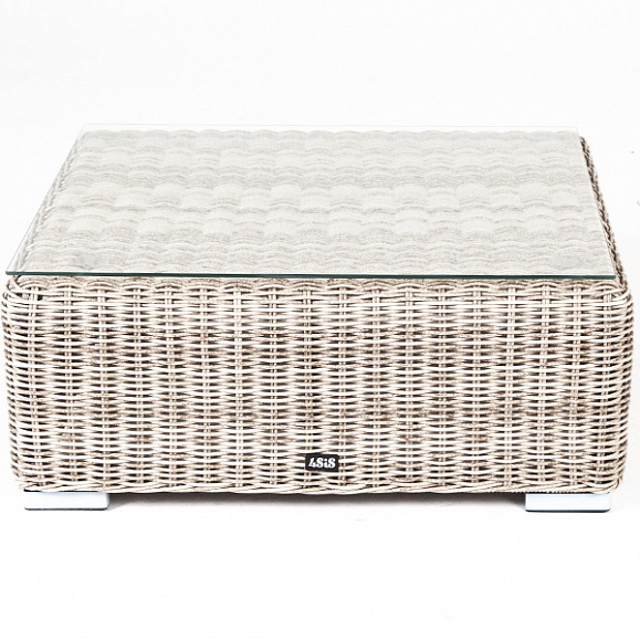 Лунго журнальный столик плетеный, цвет бежевый фото 2