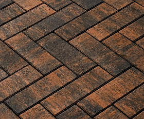 Тротуарная плитка 342 механический завод Паркет 240x80x60мм ColorMix Сидней