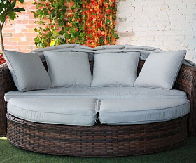 Диван-трансформер Violetta Royal Family из искусственного ротанга, цвет коричневый