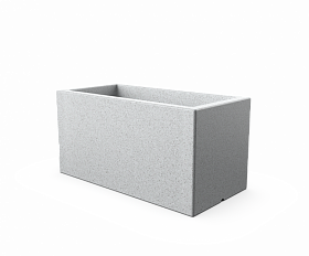 Кашпо Berkano Cubric 80x40 White Granite