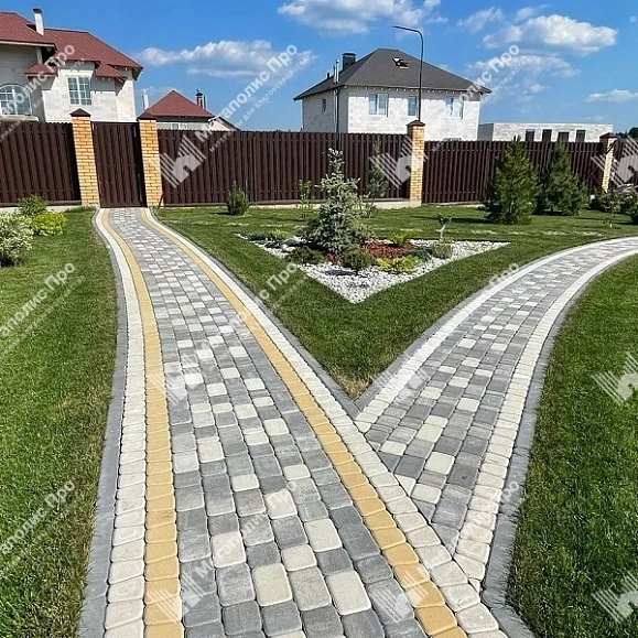 Тротуарная плитка Braer Классико ColorMix 60 мм Туман фото 3
