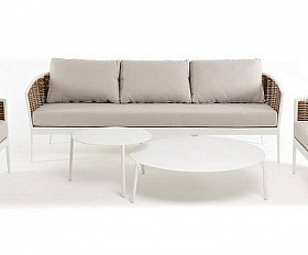 Лаунж-Зона Тоскана 4SIS из искусственного ротанга, цвет соломенный