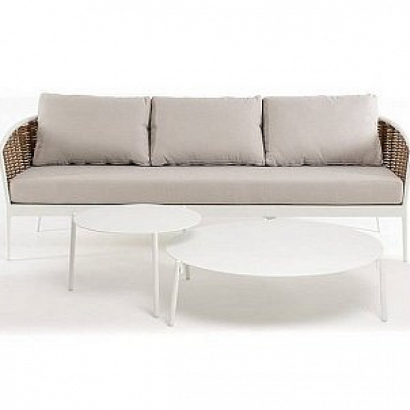 Лаунж-Зона Тоскана 4SIS из искусственного ротанга, цвет соломенный фото 2