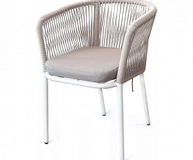 Плетеный стул Марсель 4SIS из роупа (веревки), цвет бежевый