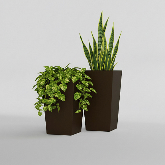 Кашпо Concretika Коник 40x40x70 Дарк браун 8028 фото 5