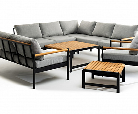 Комплект кофейных столов из алюминия MAYA темный графит Joygarden