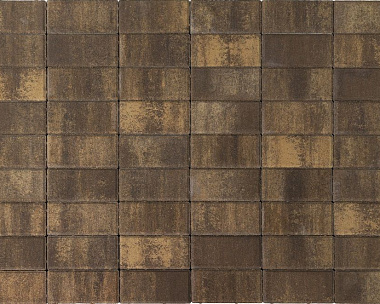 Брусчатка Braer Прямоугольник (кирпич) ColorMix 200х100х40 мм Каштан
