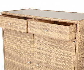 Мальта тумба плетеная из искусственного ротанга, цвет соломенный