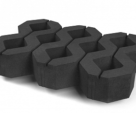 Тротуарная плитка Нобетек Газонная решетка 1РД10 черная