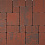 Тротуарная плитка 342 механический завод Вилла 80 мм, микс черно-красный
