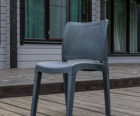 Обеденный стул July Royal Family из пластика, цвет графит