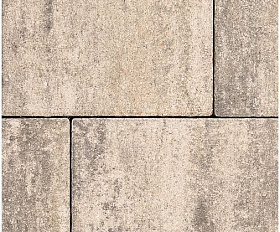 Тротуарная плитка Фабрика Готика Новый Город 240х160х60, 160х160х60, 80х160х60 мм Монохром