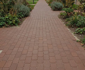 Клинкерная брусчатка ЛСР Мюнхен R25 200х100х50 мм, коричневый