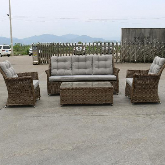 Лаунж-зона Victor Royal Family из искусственного ротанга, цвет коричневый фото 2