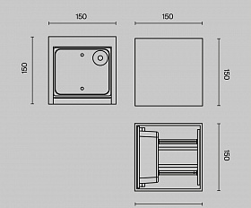 Архитектурная подсветка Fulton 3000К 20Вт IP 54 Maytoni O572WL-L20GR3K цвет Серый