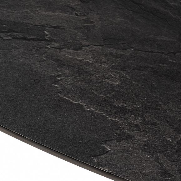 Верона журнальный столик из HPL 70х50, H40, каркас черный муар, цвет столешницы серый гранит фото 7