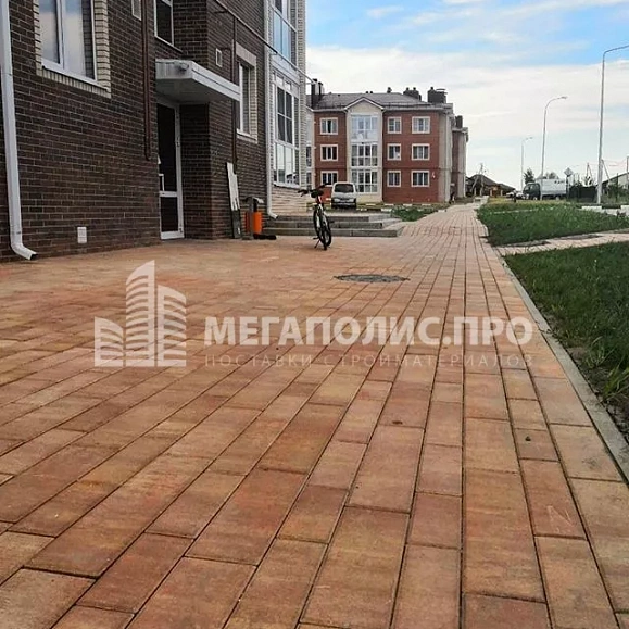 Тротуарная плитка Braer Домино, 60 мм. COLOR MIX "Тип 1 Каньон" фото 6