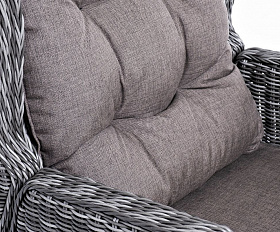 Плетеное кресло раскладное Форио 4SIS из искусственного ротанга, цвет графит