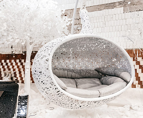 Подвесное кресло Vitgarden Bios Hide Biancoиз базальта, цвет белый