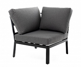 Париж модуль диванный алюминиевый угловой, цвет серый