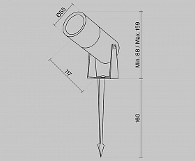 Ландшафтный светильник Bern Maytoni O050FL-L5GF3K цвет Графит