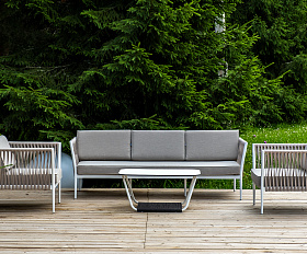 Касабланка лаунж-зона плетеная из роупа 5-местная, цвет бежевый