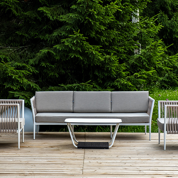 Касабланка лаунж-зона плетеная из роупа 5-местная, цвет бежевый фото 3