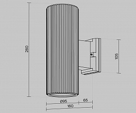 Настенный светильник (бра) Rando Maytoni O419WL-02GR цвет Серый