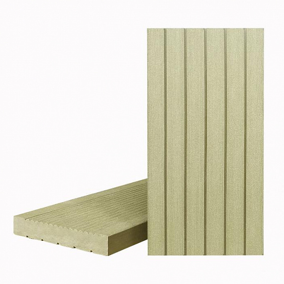 Террасная доска Террапол КЛАССИК полнотелая без паза 3000 или 2000х147х24 мм, цвет Фисташка фото 1