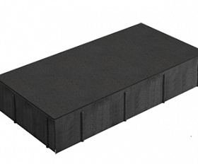 Тротуарная плитка Нобетек Широкоформатная 5П8ф 600x300x80 черная